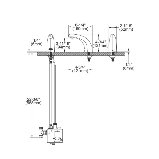 LKB736C Elkay Commercial Lavatory Deck Mount Sensor Faucet w/Cast Fixed Spout Chrome