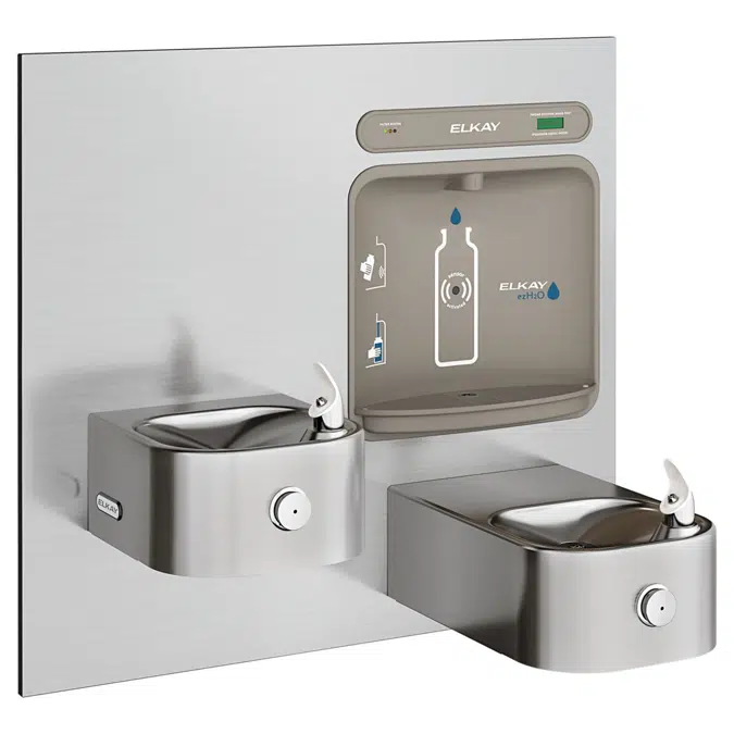Elkay ezH2O Bottle Filling Station with Integral Soft Sides Fountain, Filtered Non-Refrigerated Stainless