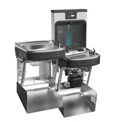 Image for LZSTL8WSMP Enhanced Filtered Bottle Filling Station & Bi-Level ADA Cooler Midnight Black Lead Reduction Drop Down Wrapper