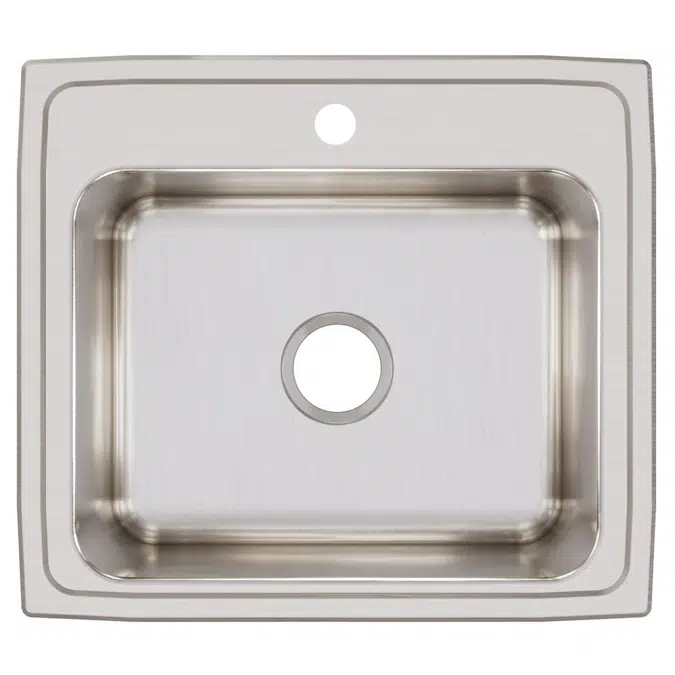 DLR2219101_4_MR2 Lustertone® Classic Stainless Steel 22" x 19-1/2" x 10-1/8" Single Bowl Drop-in Sink