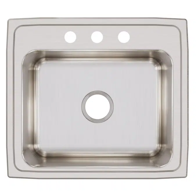 DLR2219101_4_MR2 Lustertone® Classic Stainless Steel 22" x 19-1/2" x 10-1/8" Single Bowl Drop-in Sink