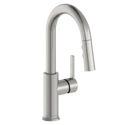 afbeelding voor LKAV3032_CR_LS_MB_BK Avado® Single Hole Bar Faucet with Pull-down Spray and Lever Handle
