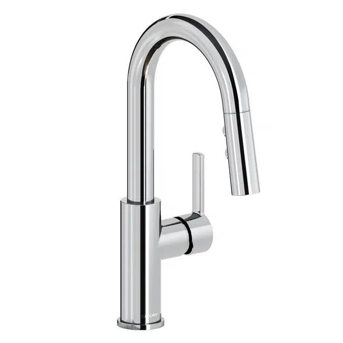 LKAV3032_CR_LS_MB_BK Avado® Single Hole Bar Faucet with Pull-down Spray and Lever Handle