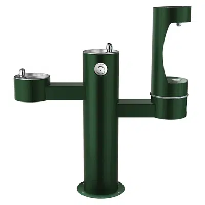 Image for LK4430BF1LEVG_BLU_BLK_GRY Outdoor ezH2O®  Lower Bottle Filling Station Tri-Level Pedestal Non-Filtered Non-Refrigerated