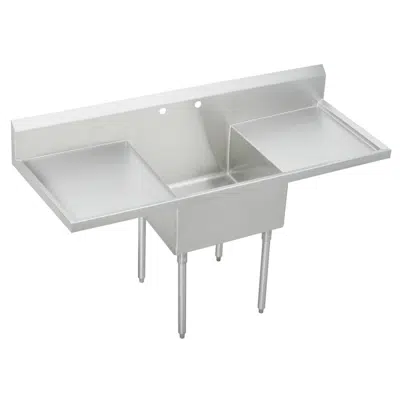Image for Elkay Sturdibilt Stainless Steel 72" x 27-1/2" x 14" Floor Mount, Single Compartment Scullery Sink with Drainboard