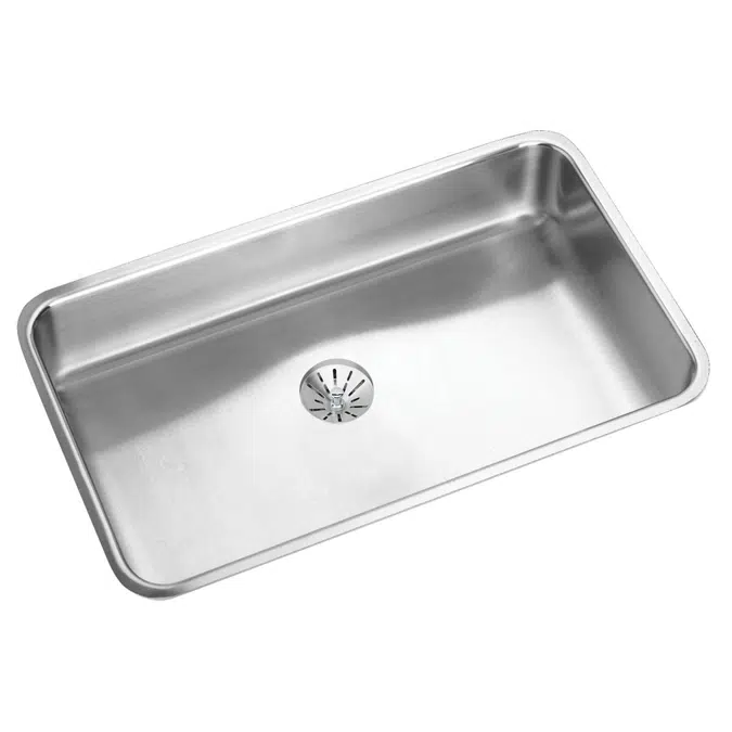 ELUHAD281650PD Elkay Lustertone Classic Stainless Steel, 30-1/2" x 18-1/2" x 4-7/8", Single Bowl Undermount ADA Sink w/Perfect Drain