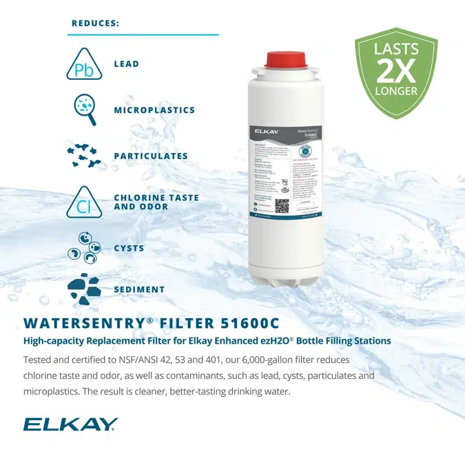 LZS8WSSP-W1 Elkay Enhanced Connected ezH2O® Bottle Filling Station & Single ADA Cooler Refrigerated Stainless High Capacity Lead Reduction Quick Filter Change