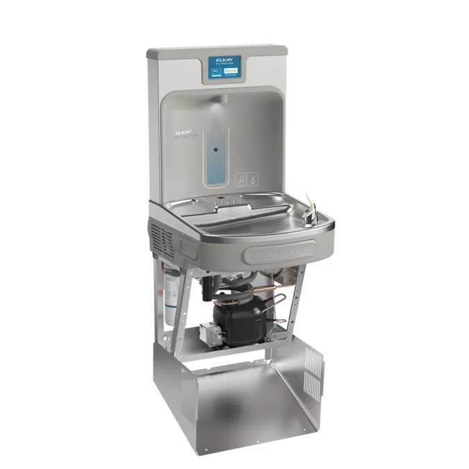 LZS8WSSP-W1 Enhanced Connected Bottle Filler & Single ADA Cooler Refrigerated Stainless High Capacity Lead Drop Down Wrapper