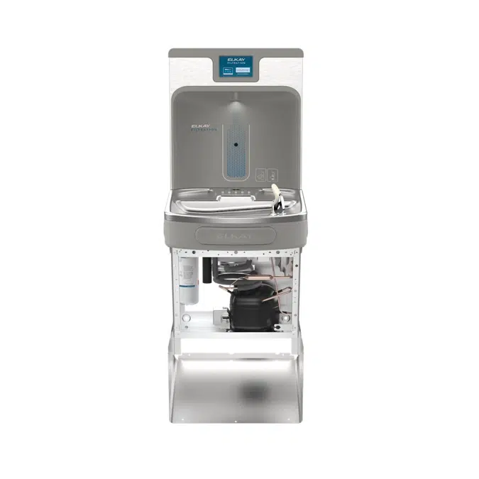 LZS8WSSP-W1 Enhanced Connected Bottle Filler & Single ADA Cooler Refrigerated Stainless High Capacity Lead Drop Down Wrapper