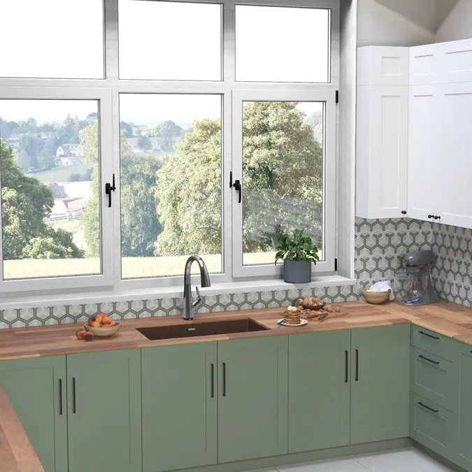 ELGRU13322BKFLC_GSFLC_MCFLC_WHFLC Quartz Classic® 33" x 18-7/16" x 9-7/16" Single Bowl Undermount Sink Kit with Filtered Faucet