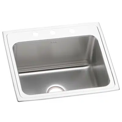 DLR2521101_4_MR2 Lustertone® Classic Stainless Steel 25" x 21-1/4" x 10-1/8" Single Bowl Drop-in Sink图像