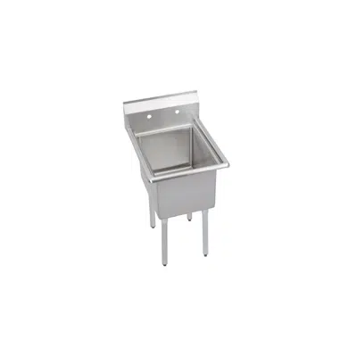 imagem para 14-1C16X20-0X Elkay® Dependabilt™ Stainless Steel 21" x 25-13/16" x 43-3/4" 16 Gauge One Compartment Sink with Stainless Steel Legs