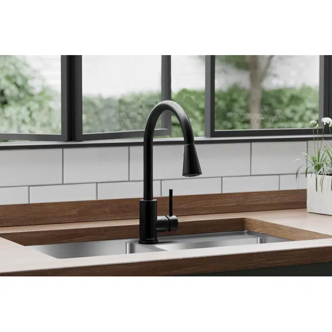 LKAV3031MB Elkay Avado® Single Hole Kitchen Faucet with Pull-down Spray and Forward Only Lever Handle Matte Black