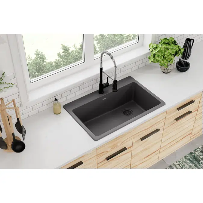 ELG13322 Quartz Classic® 33" x 22" x 9-1/2" Single Bowl Drop-in Sink