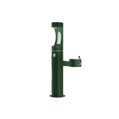 Image for Elkay Outdoor ezH2O Upper Bottle Filling Station Bi-Level Pedestal, Non-Filtered Non-Refrigerated Evergreen