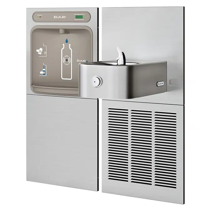 LZWS-SS8K ezH2O®  Bottle Filling Station & Soft Sides® Single Fountain Filtered Refrigerated Stainless