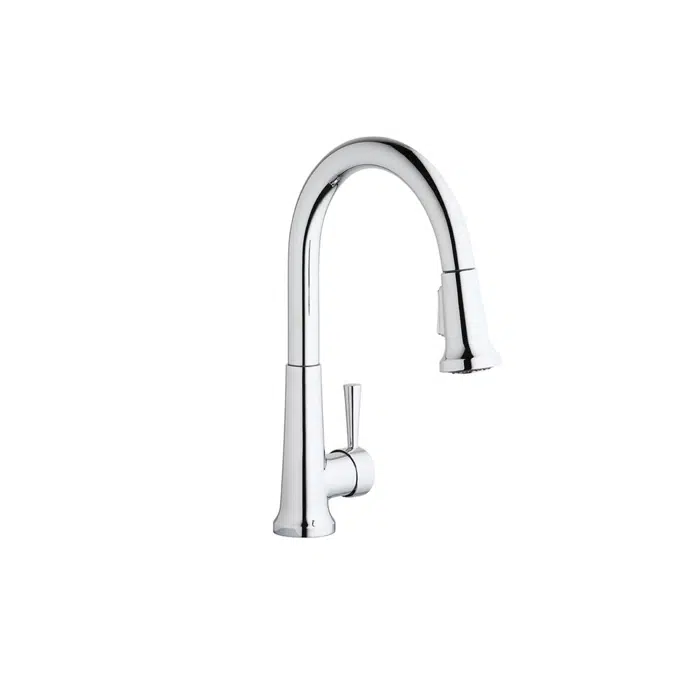 LK6000CRElkay Everyday Single Hole Deck Mount Kitchen Faucet with Pull-down Spray Forward Only Lever Handle Chrome