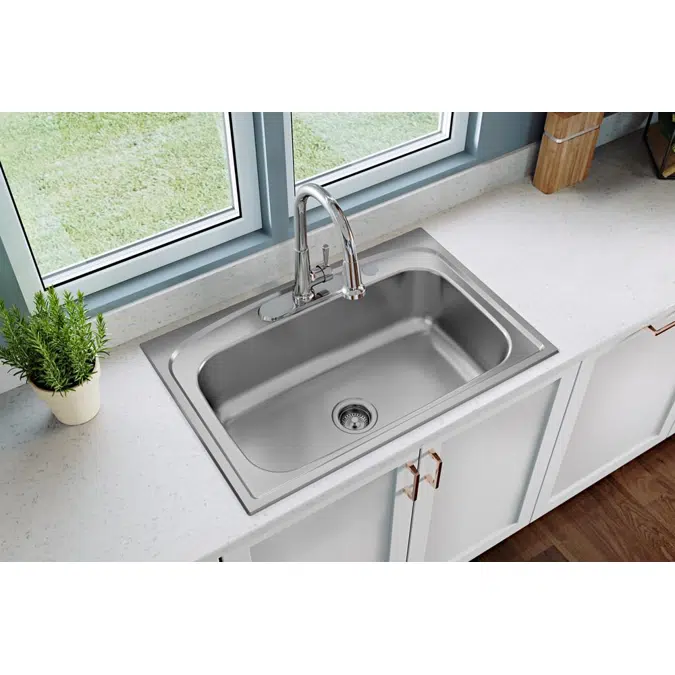 LK6000CR Elkay Everyday Single Hole Deck Mount Kitchen Faucet with Pull-down Spray Forward Only Lever Handle Chrome