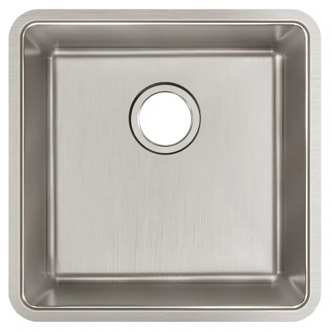 ELUH1616T Lustertone Iconix® 18 Gauge Stainless Steel 18-1/2" x 18-1/2" x 9" Single Bowl Undermount Sink