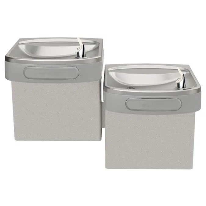 EZSTLDDLC Elkay® Wall Mount Versatile Bi-level ADA Cooler Non-filtered Non-refrigerated Light Gray Granite