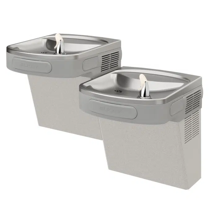 EZSTLDDLC Elkay® Wall Mount Versatile Bi-level ADA Cooler Non-filtered Non-refrigerated Light Gray Granite