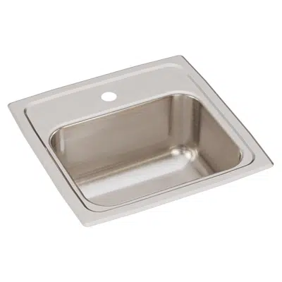 Image for BLR151_3_MR2 Lustertone® Classic Stainless Steel 15" x 15" x 7-1/8" Single Bowl Drop-in Bar Sink with 2" Drain