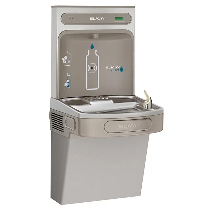 LZSDWSLK_SK ezH2O®  Bottle Filling Station with Single ADA Cooler Filtered Non-Refrigerated Stainless