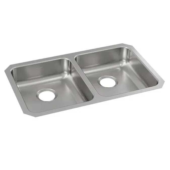 ELUHAD311855 Elkay Lustertone® Classic Stainless Steel, 30-3/4" x 18-1/2" x 5-3/8" Equal Double Bowl Undermount ADA Sink