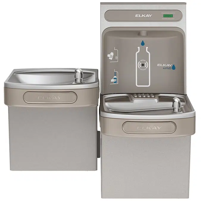 EZSTL8WSVR_SK_LK ezH2O®  Bottle Filling Station & Versatile Bi-Level ADA Vandal-Resistant Cooler Non-Filtered Refrigerated