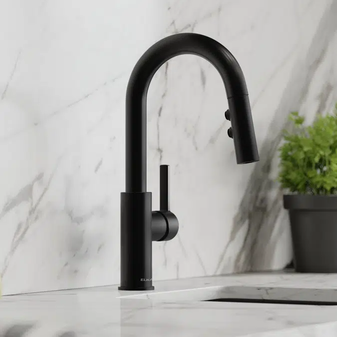 LKAV3032MB Elkay Avado® Single Hole Bar Faucet with Pull-down Spray and Lever Handle Matte Black