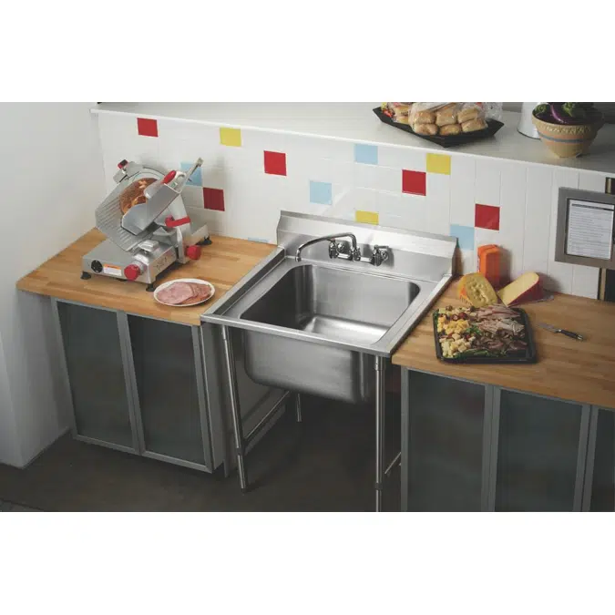 RNSF81182 Elkay Rigidbilt® Stainless Steel 27" x 29-3/4" x 12-3/4" Floor Mount Single Compartment Scullery Sink