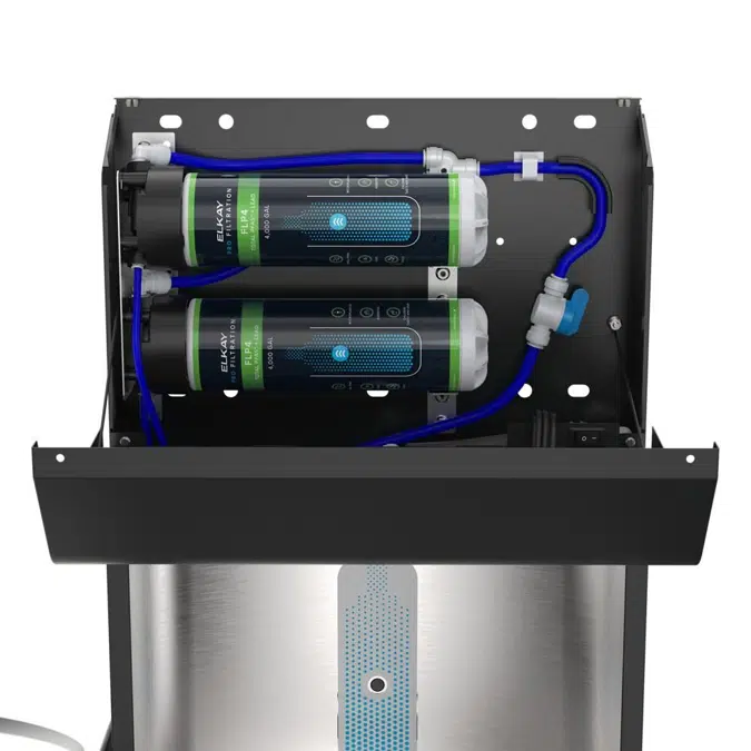 LZSTL8WSBPRO Family Elkay Pro Filtration™ Bottle Filling Station & Bi-Level ADA Cooler Refrigerated Black Stainless