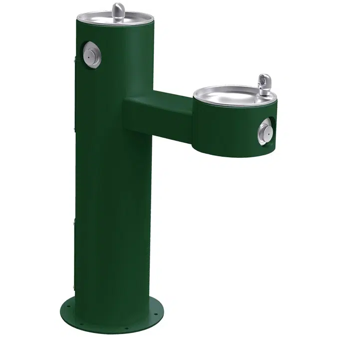 LK4420EVG Elkay Outdoor Bi-Level Pedestal Fountain Non-Filtered Non-Refrigerated Evergreen