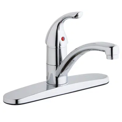 Immagine per LK1000CR Everyday Three Hole Deck Mount Kitchen Faucet with Lever Handle and Deck Plate/Escutcheon Chrome