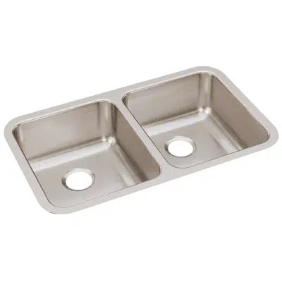 Image for ELUH3118 Elkay Lustertone Classic Stainless Steel 30-3/4" x 18-1/2" x 7-7/8", Equal Double Bowl Undermount Sink