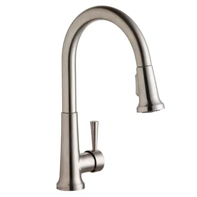 изображение для LK6000LS Elkay Everyday Single Hole Deck Mount Kitchen Faucet with Pull-down Spray Forward Only Lever Handle Lustrous Steel