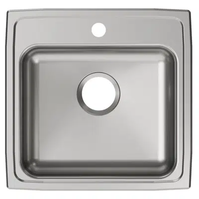 obraz dla LRAD1919501_3_MR2_OS4 Elkay Lustertone® Classic Stainless Steel 19-1/2" x 19" x 5" Single Bowl Drop-in ADA Sink