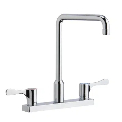 Image for Elkay 8" Centerset Exposed Deck Mount Faucet with Arc Spout and 4" Lever Handles Chrome