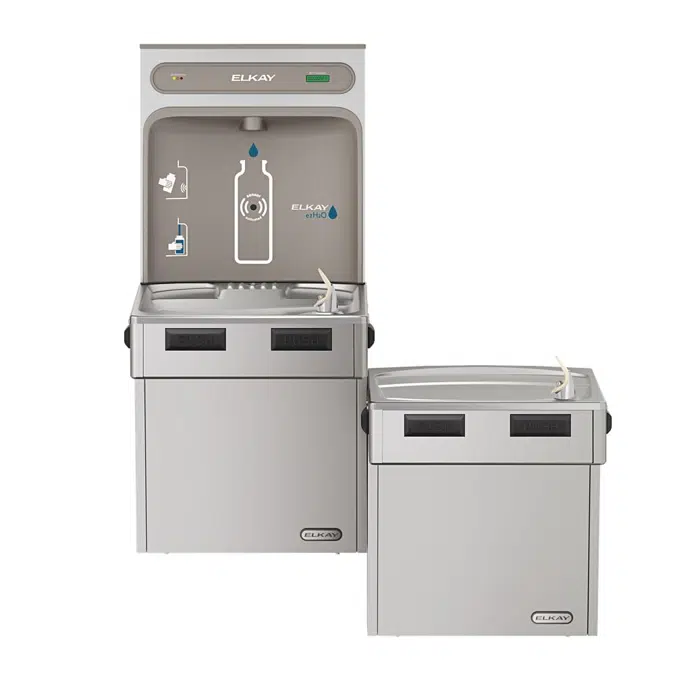 LMABFTL8WSSK Elkay ezH2O®  Bottle Filling Station with Mechanically Activated Bi-Level ADA Cooler Filtered Refrigerated Stainless