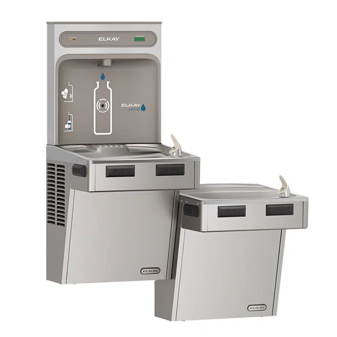 LMABFTL8WSSK Elkay ezH2O®  Bottle Filling Station with Mechanically Activated Bi-Level ADA Cooler Filtered Refrigerated Stainless