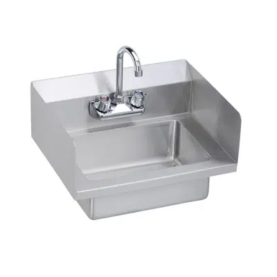 Immagine per EHS-18-SSX Elkay® Stainless Steel 18" x 14-1/2" x 11" 18 Gauge Hand Sink with Dual Side Splashes and Faucet