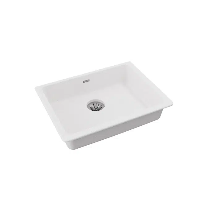ELGUAD2519PDWH0 Elkay Quartz Classic 25" x 18-1/2" x 5-1/2", Single Bowl Undermount ADA Sink with Perfect Drain, White