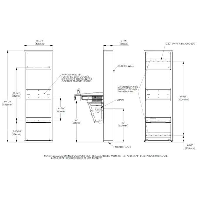 RFEZF100SS_WH_BK EZ Retrofit Frame Single