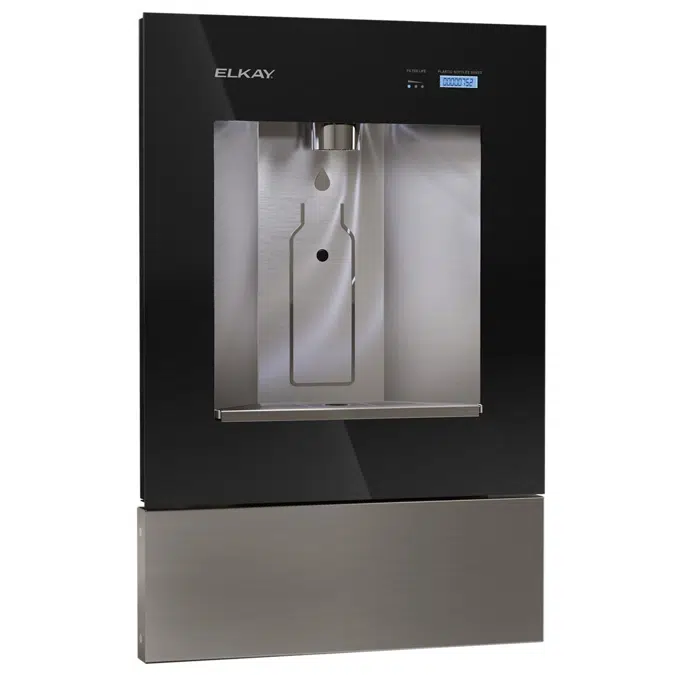 Elkay ezH2O Liv Pro In-Wall Commercial Filtered Water Dispenser, Non-refrigerated, Midnight