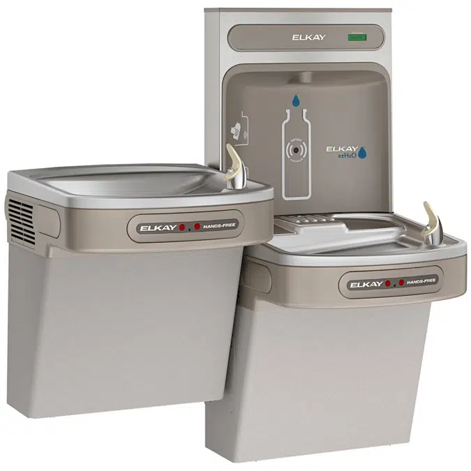 EZOOTL8WSSK ezH2O®  Bottle Filling Station with Bi-Level ADA Cooler Dual Hands Free Activation Non-Filtered Refrigerated Stainless