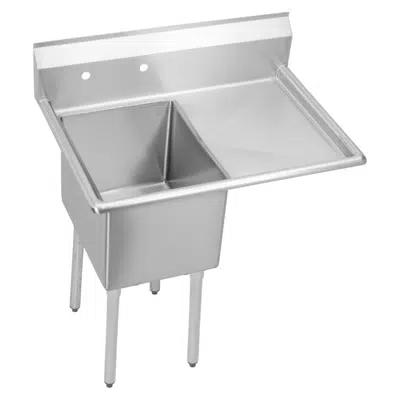 Image for 1C18X18-R-18X Dependabilt™ Stainless Steel 38-1/2" x 23-13/16" x 44-3/4" 16 Gauge One Compartment Sink w/ 18" Right Drainboard and Stainless Steel Legs