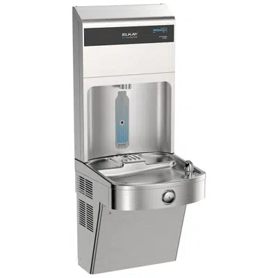 Image for LVRC8WSPRO-FLP4 Elkay Pro Filtration® Vandal-Resistant Connected Bottle Filling Station&Sgl ADA Cooler Refrig Total PFAS* + Lead Rd SS