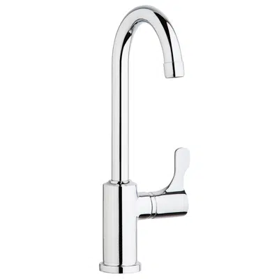 Image for Elkay Single Hole 12-1/2" Deck Mount Faucet with Gooseneck Spout Lever Handle on Right Side Chrome