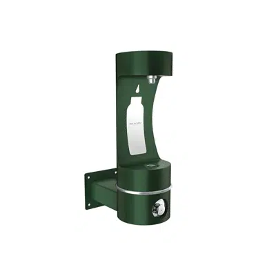 LK4405BFEVG Elkay Outdoor ezH2O Single Arm Bottle Filling Station Wall Mount, Non-Filtered Non-Refrigerated Evergreen图像