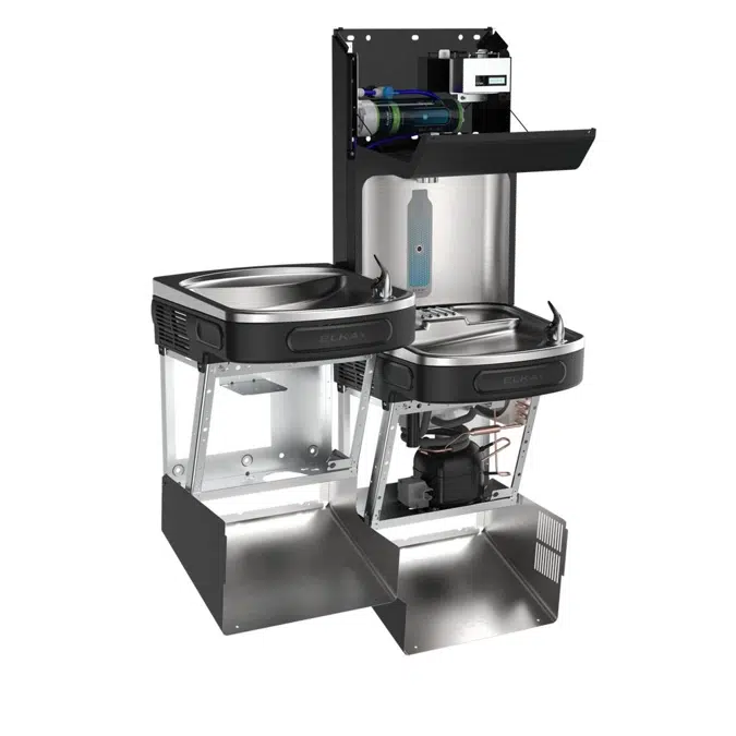 LZSTL8WSBPRO-FLP4 Elkay Elkay Pro Filtration® Bottle Filling Station & Bi-Level ADA Cooler Refrigerated Ultra-Capacity Lead + Sediment Prefilter